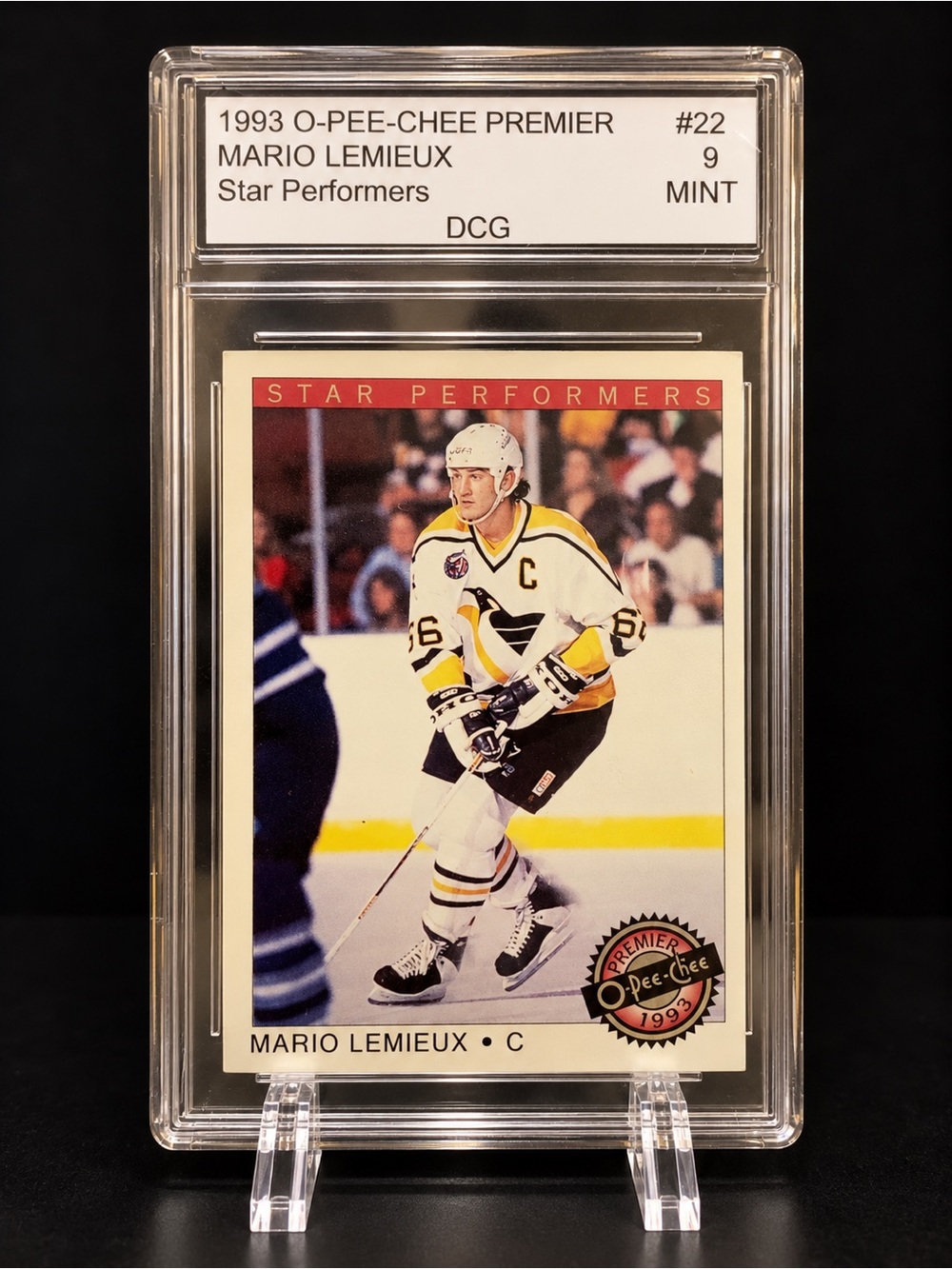 Mario Lemieux Star Performers Hockey Card - 1993 OPC